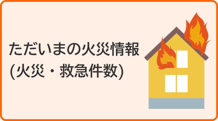 ただいまの火災情報(火災・救急件数)