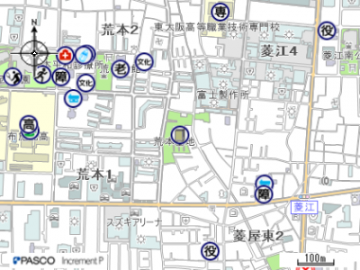 荒本斎場の地図はこちらをクリック