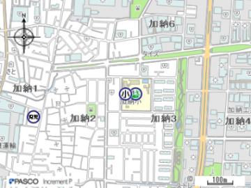 加納小学校の地図はこちらをクリック